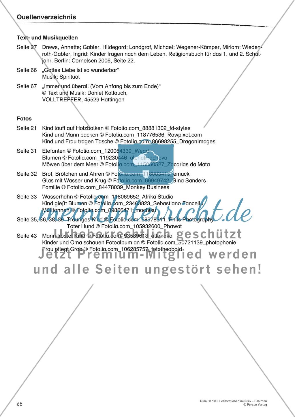 Station 3: Menschen freuen sich und danken – Psalm Preview 13