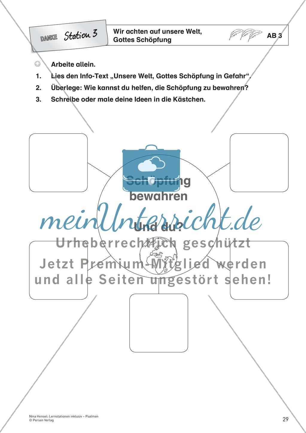 Station 3: Menschen freuen sich und danken – Psalm Preview 7