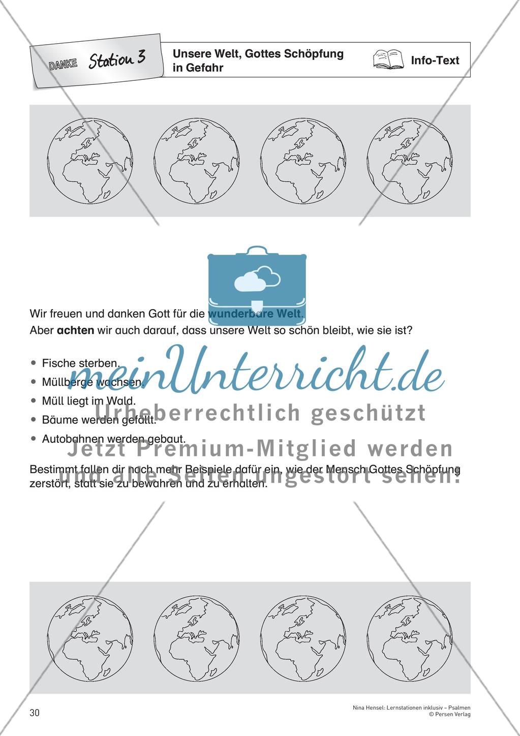 Station 3: Menschen freuen sich und danken – Psalm Preview 8