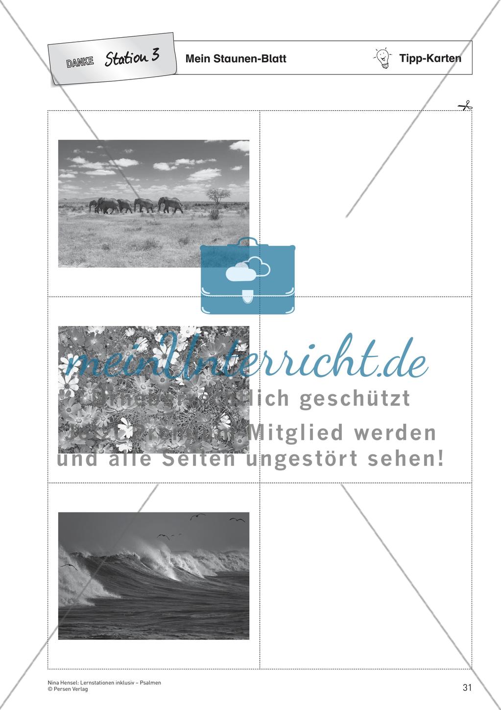 Station 3: Menschen freuen sich und danken – Psalm Preview 9