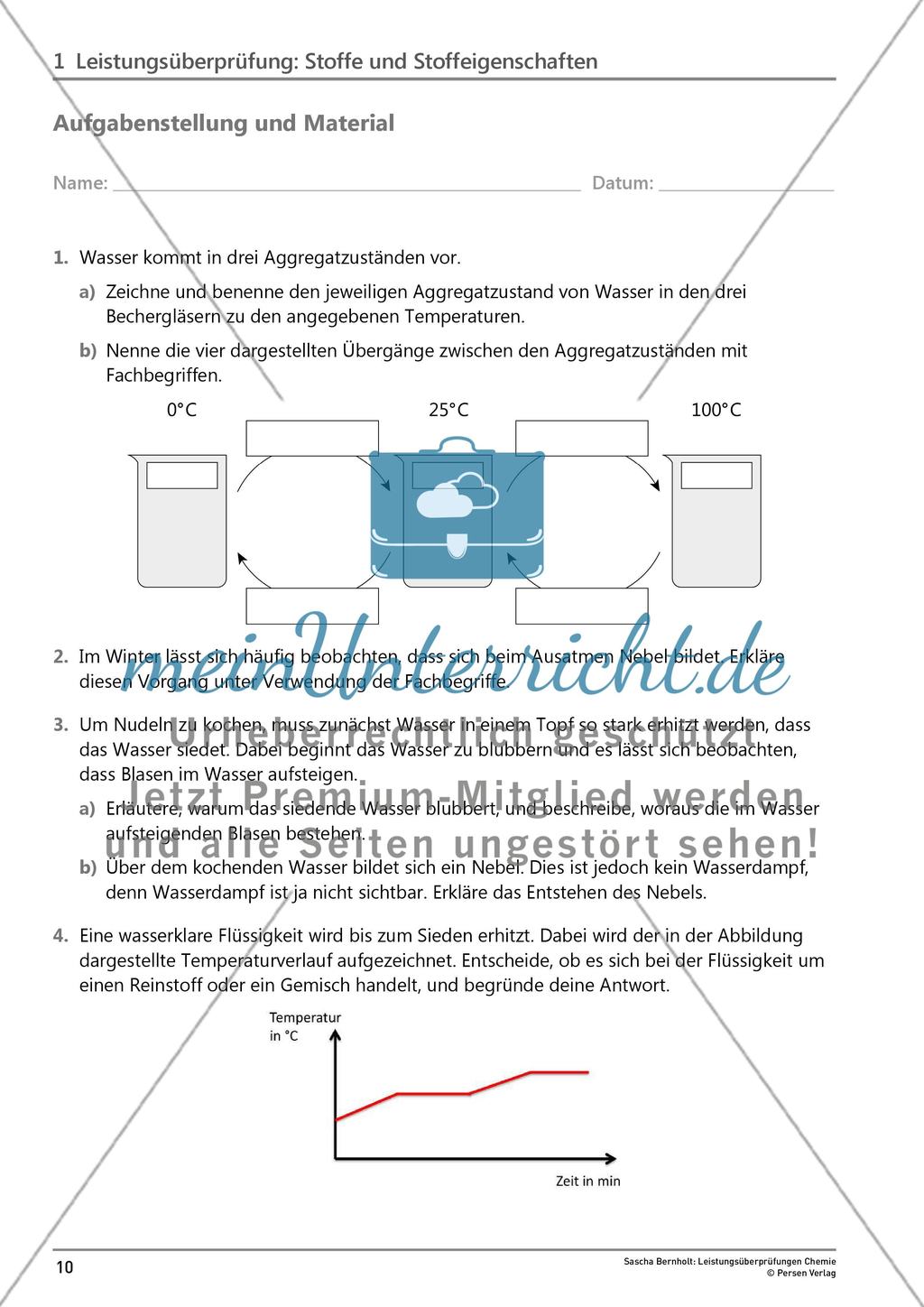 Leistungsüberprüfung: Stoffe und Stoffeigenschaften Preview 3