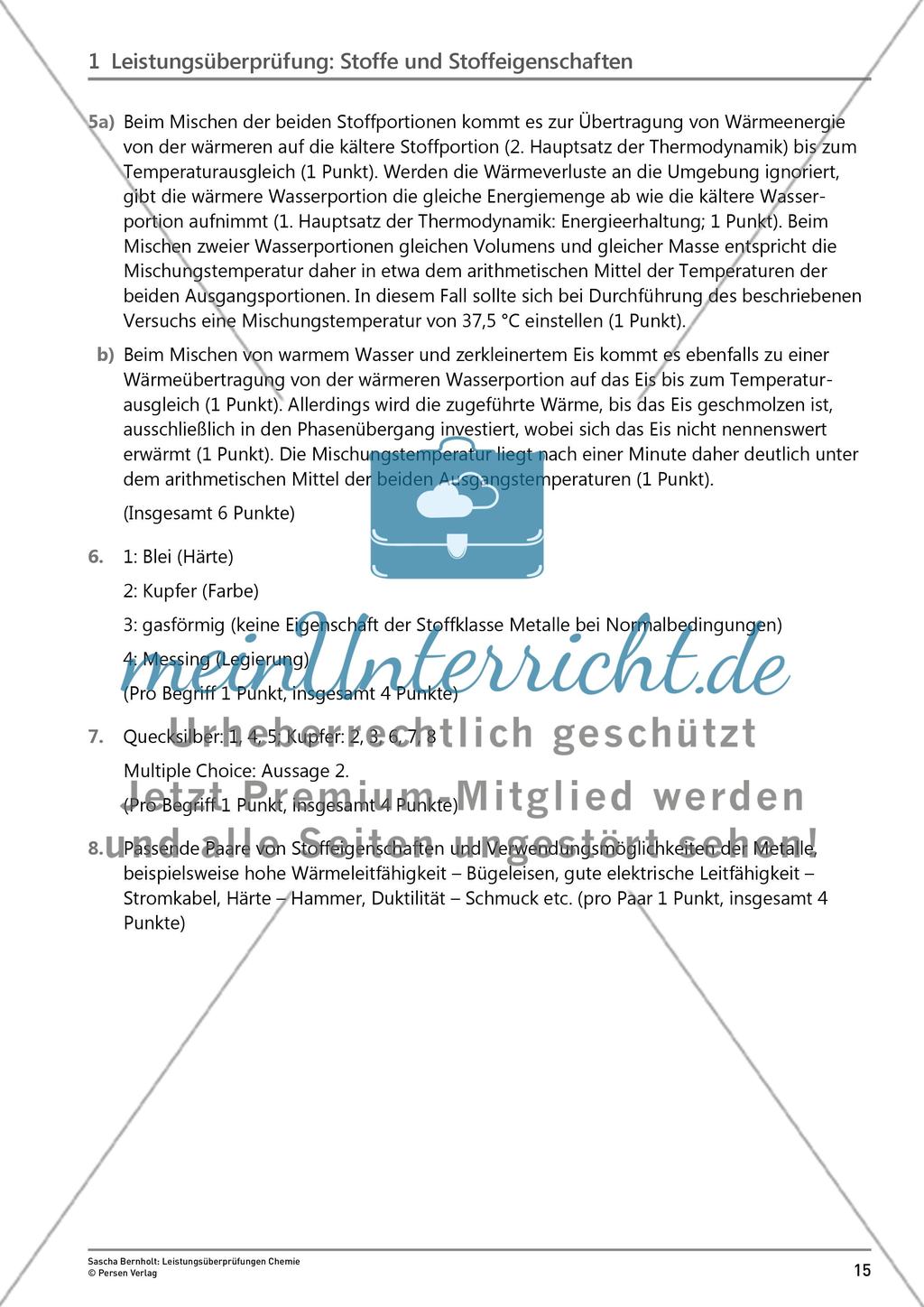 Leistungsüberprüfung: Stoffe und Stoffeigenschaften Preview 8