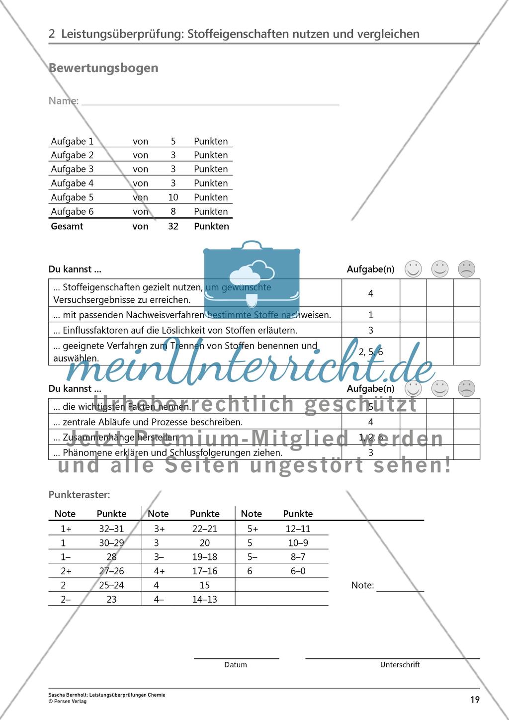 Leistungsüberprüfung: Stoffeigenschaften nutzen und vergleichen Preview 4