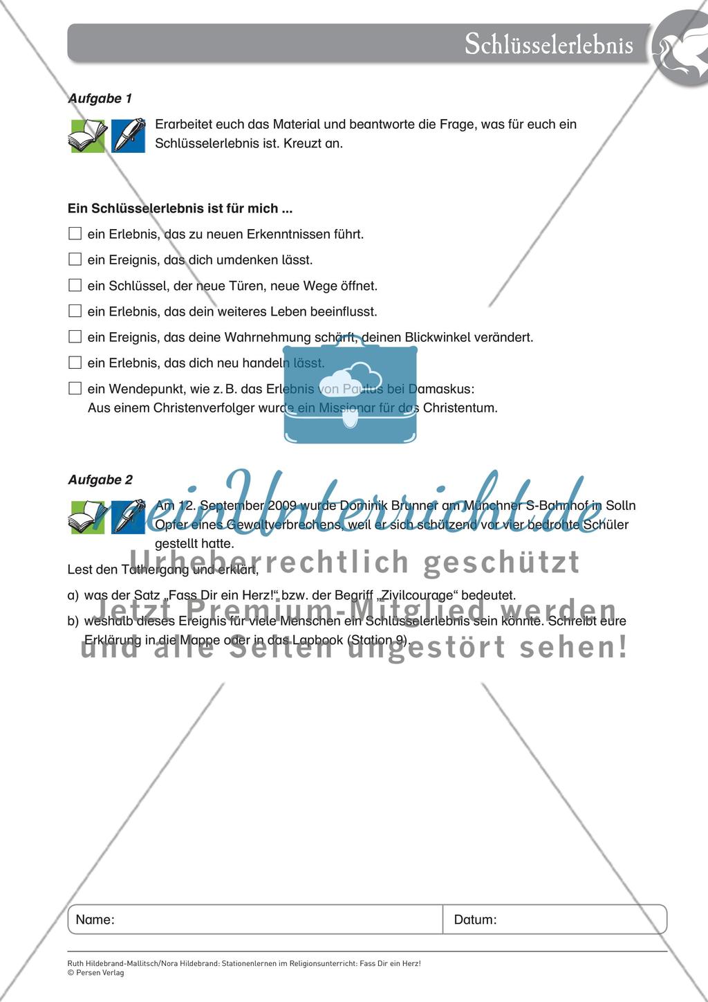 Station 2: Schlüsselerlebnis Preview 4