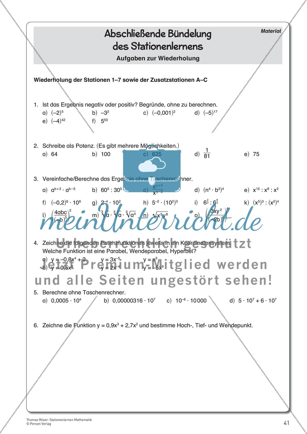 Potenzen und deren Funktionen Preview 17