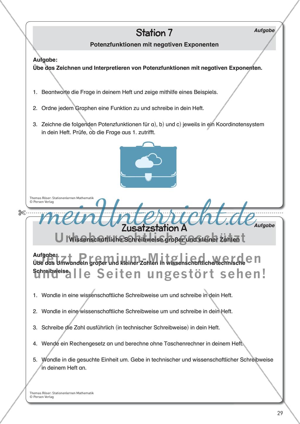 Potenzen und deren Funktionen Preview 5