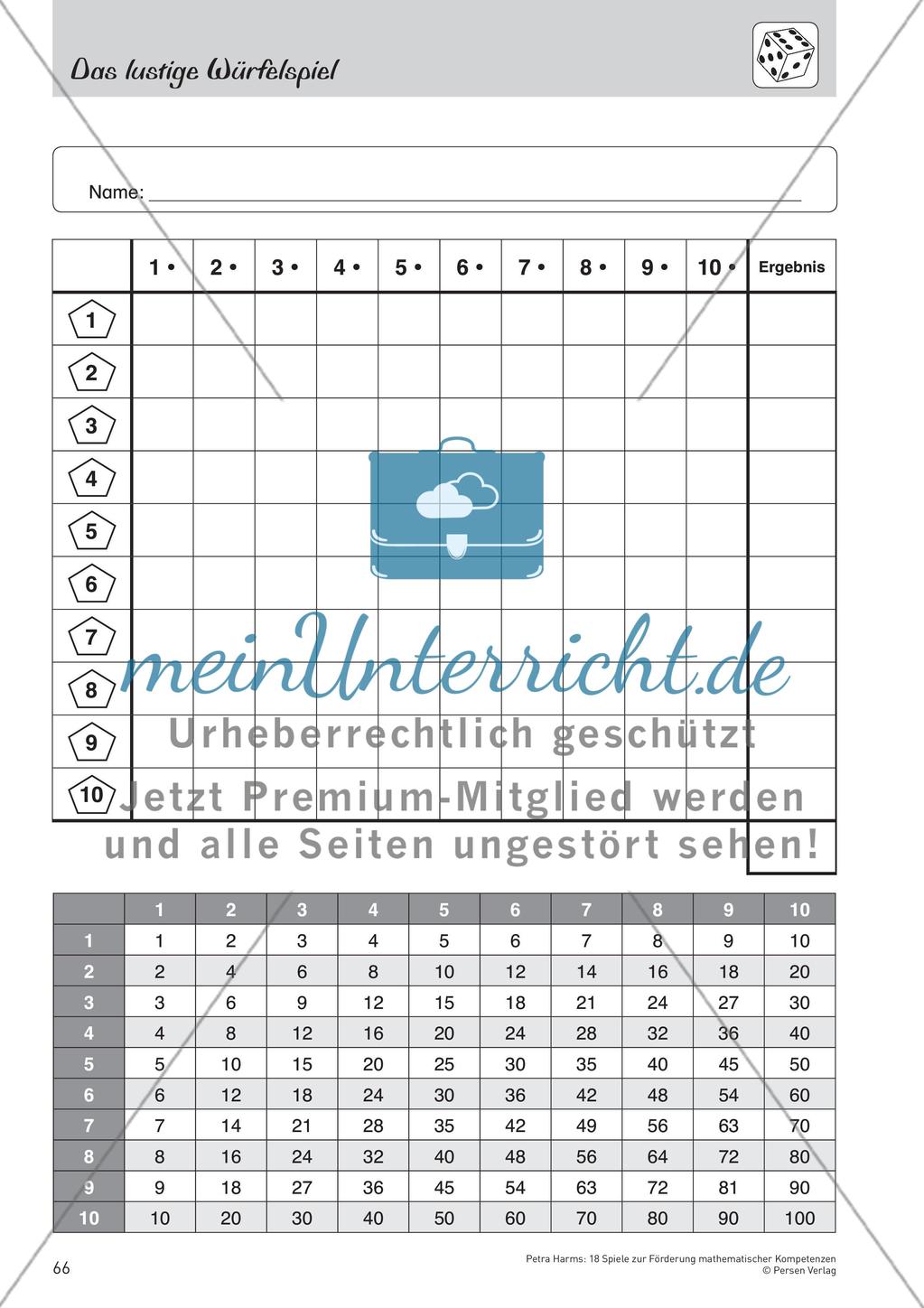 „Das lustige Würfeleinmaleins“ - Operationsverständnis der Multiplikation aufbauen Preview 4