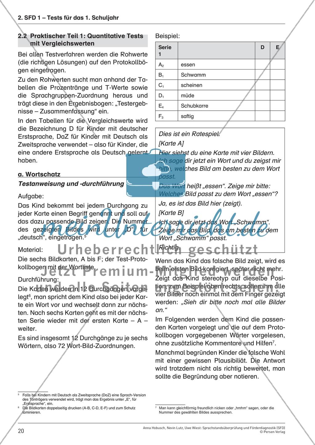 Praktischer Teil 1: Quantitative Tests mit Vergleichswerten Preview 1