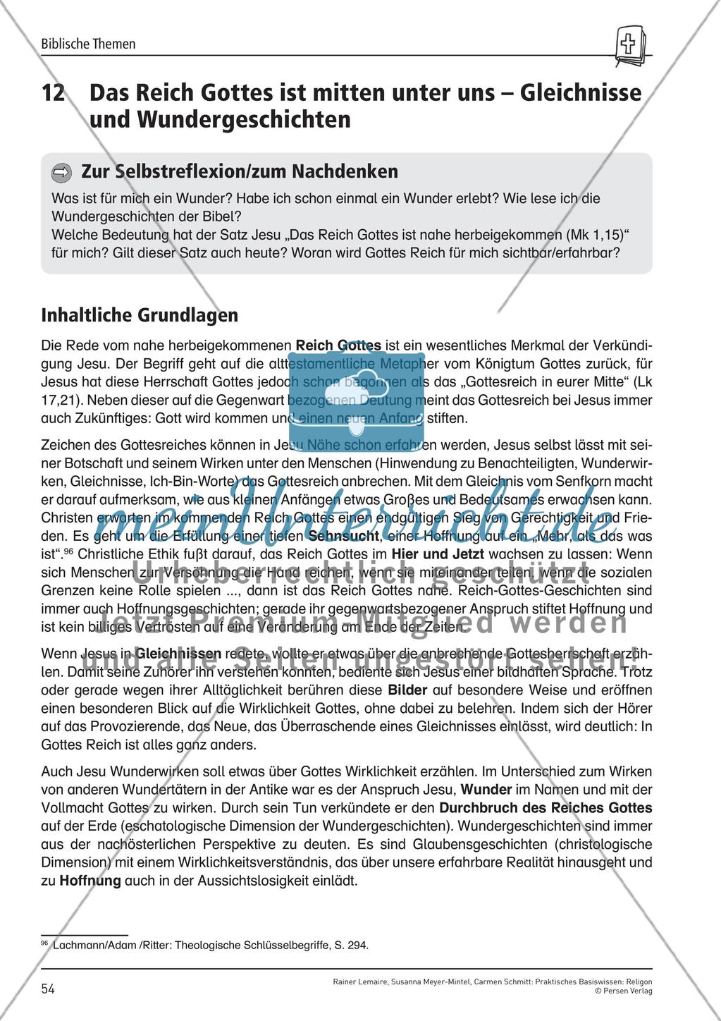 Das Reich Gottes ist mitten unter uns – Gleichnisse und Wundergeschichten Preview 1