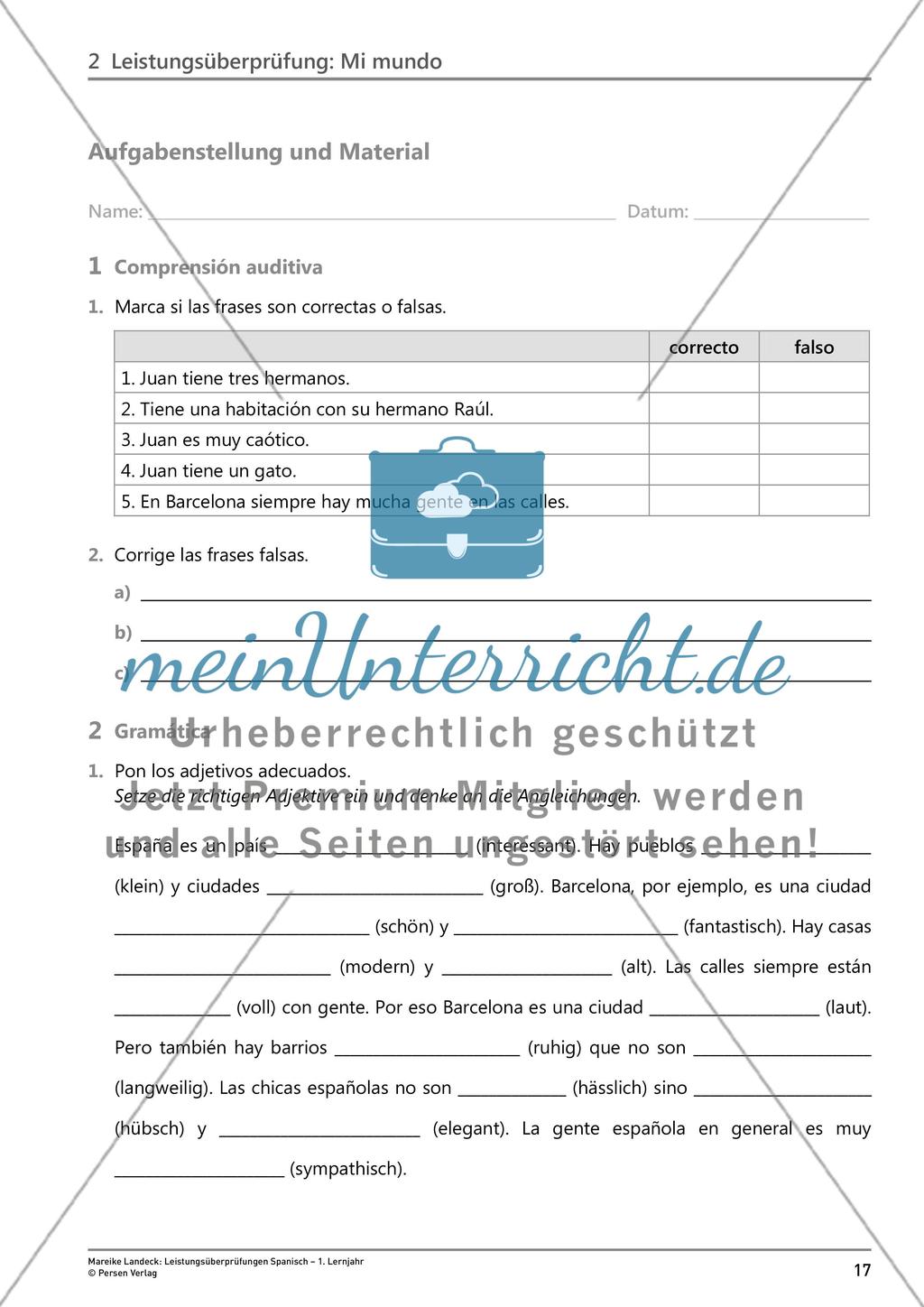 Leistungsüberprüfung: Mi mundo Preview 2