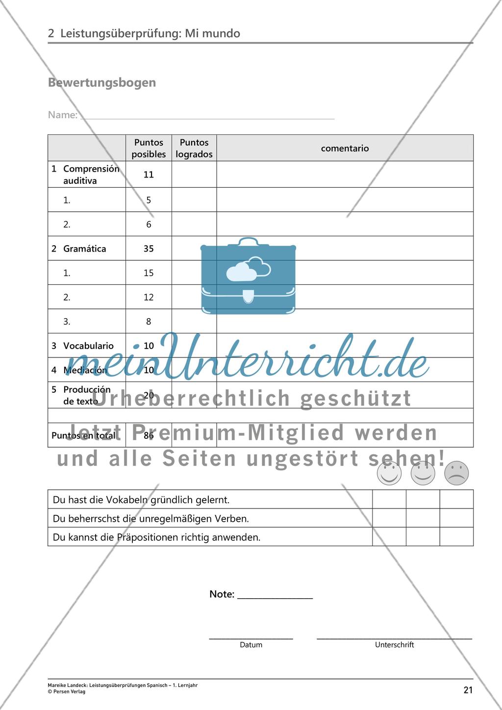Leistungsüberprüfung: Mi mundo Preview 6
