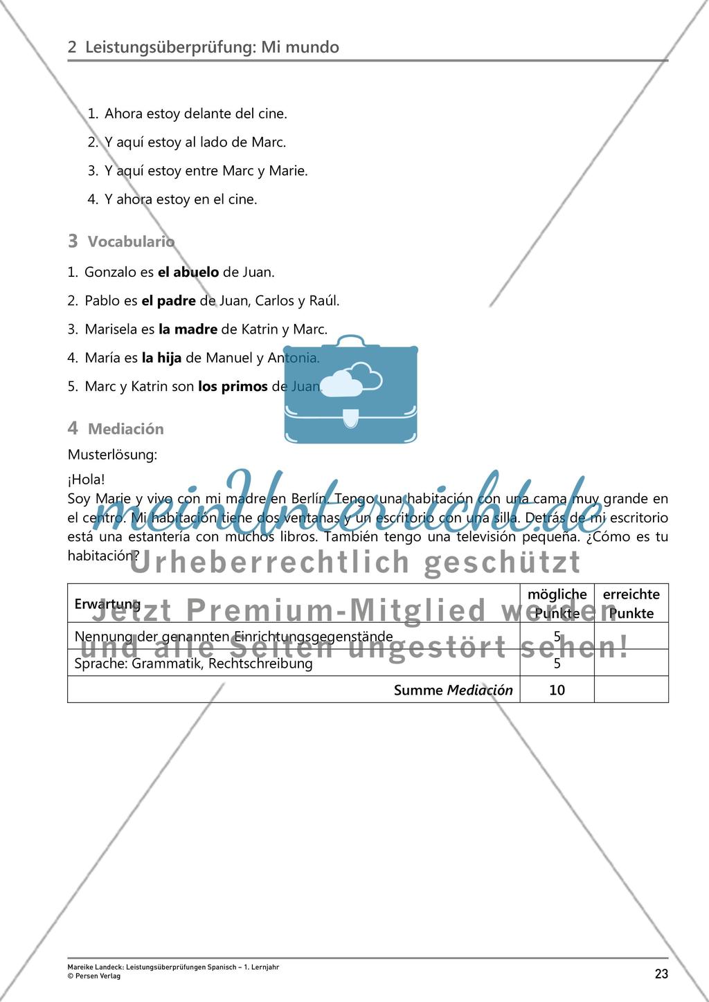 Leistungsüberprüfung: Mi mundo Preview 8