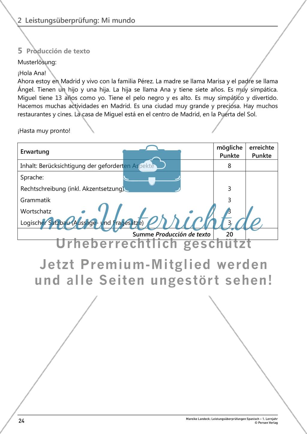 Leistungsüberprüfung: Mi mundo Preview 9