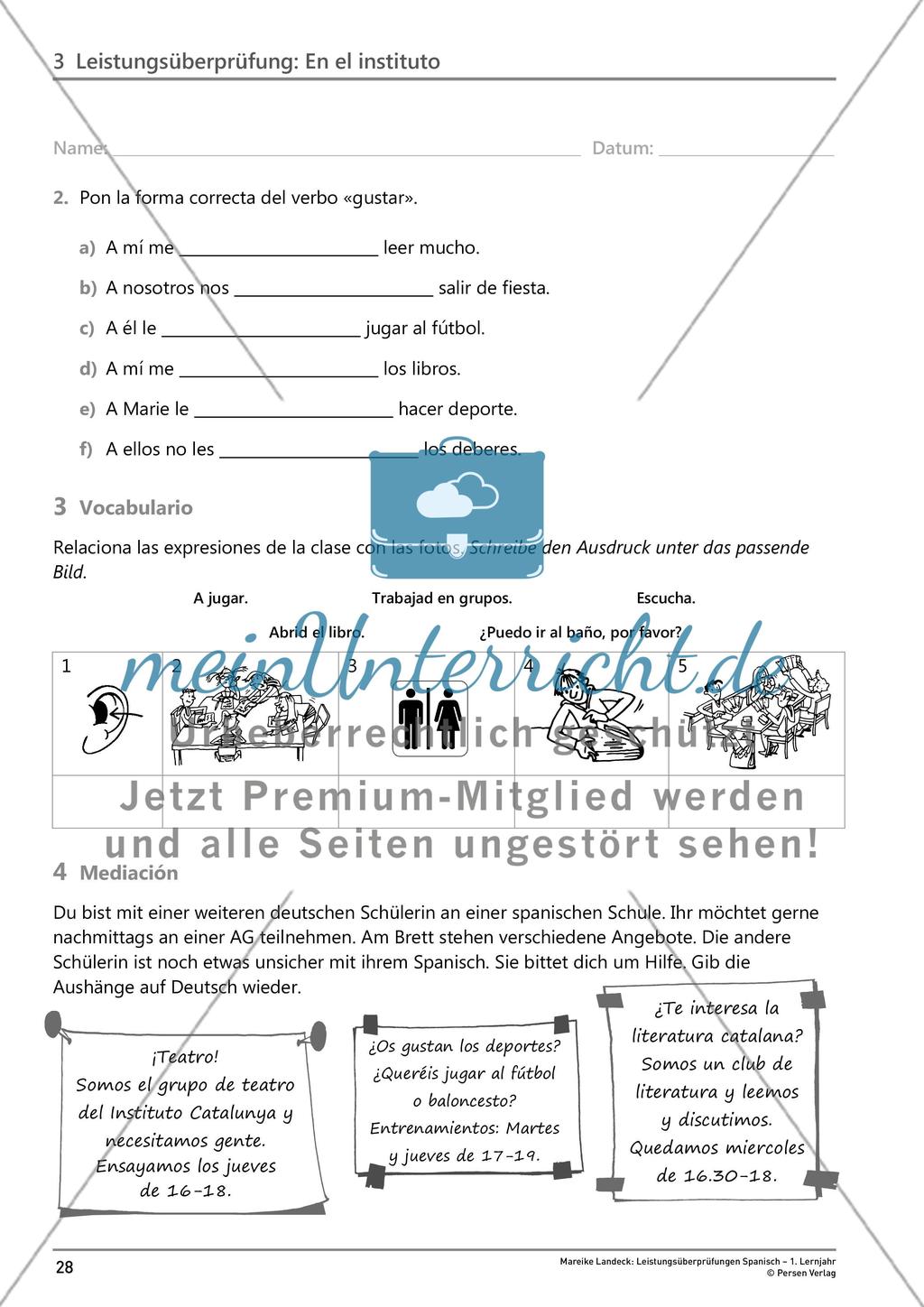 Leistungsüberprüfung: En el instituto Preview 4