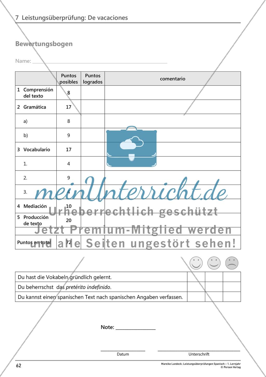 Leistungsüberprüfung: Vacaciones Preview 6