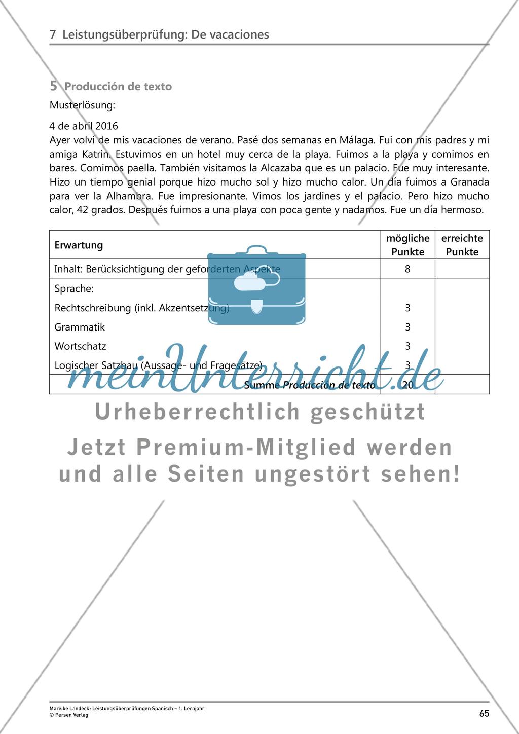 Leistungsüberprüfung: Vacaciones Preview 9