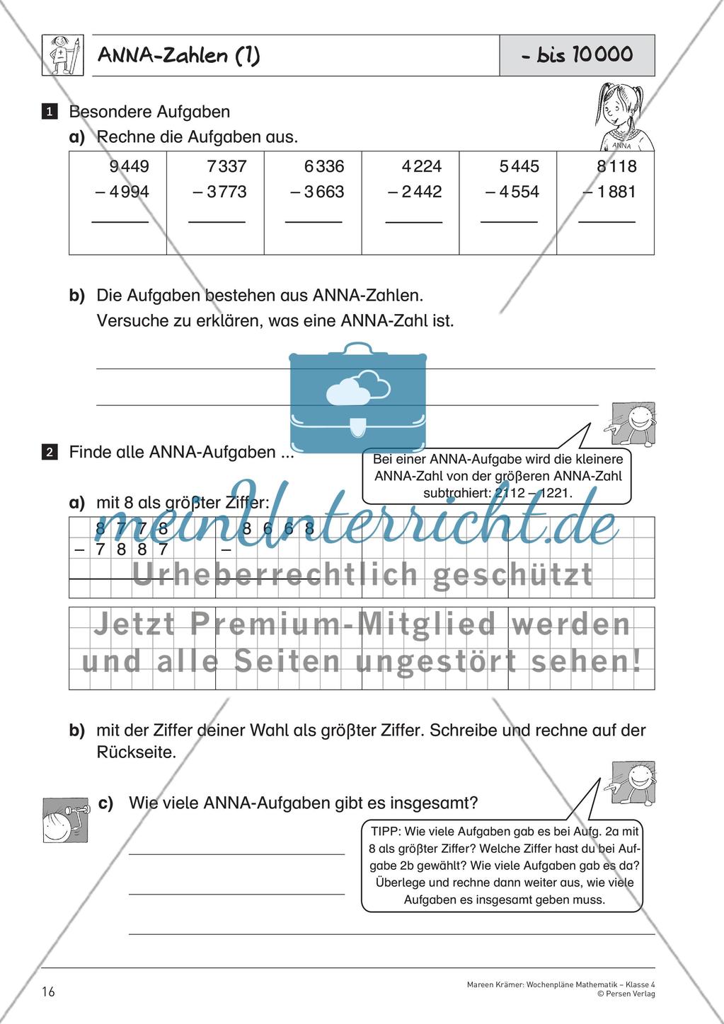 Schriftliche Addition und Subtraktion bis 1 000 000 – Teil 2 Preview 1