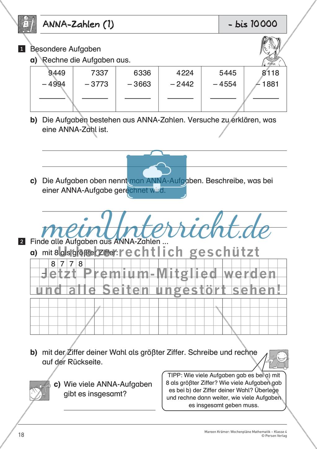 Schriftliche Addition und Subtraktion bis 1 000 000 – Teil 2 Preview 3