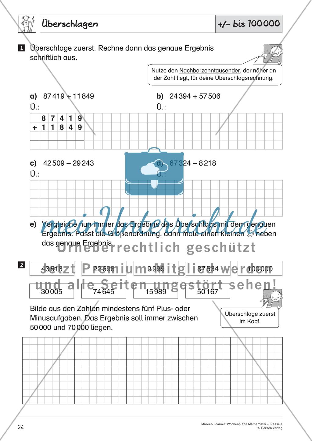 Schriftliche Addition und Subtraktion bis 1 000 000 – Teil 2 Preview 9