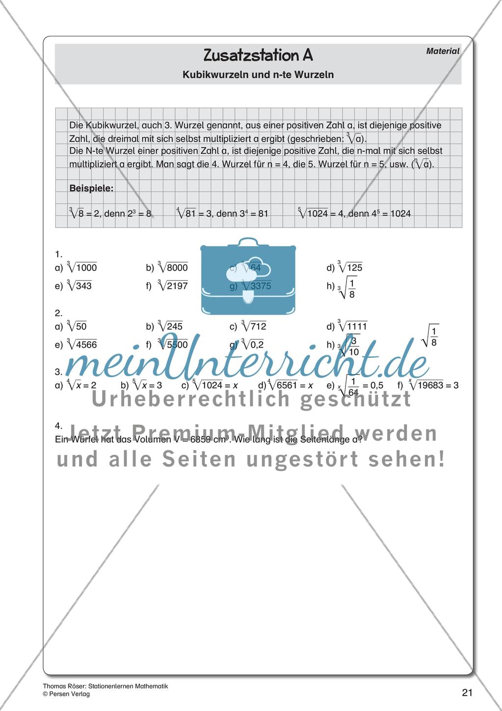 Quadratwurzeln und reelle Zahlen Preview 13