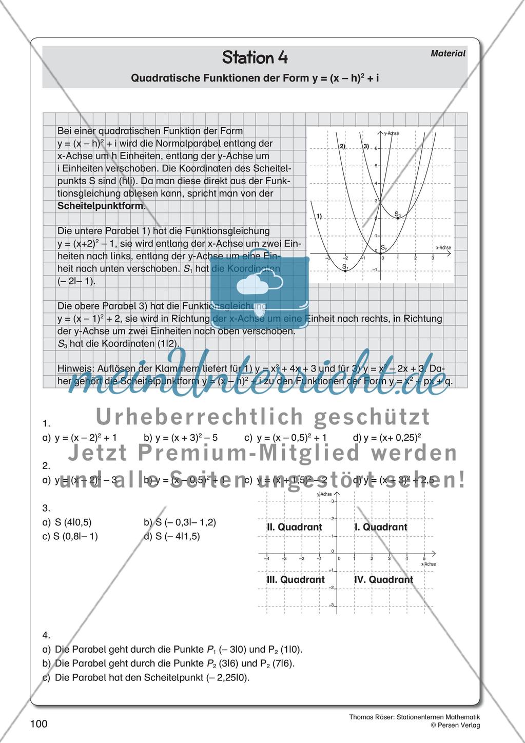 Quadratische Funktionen Preview 10