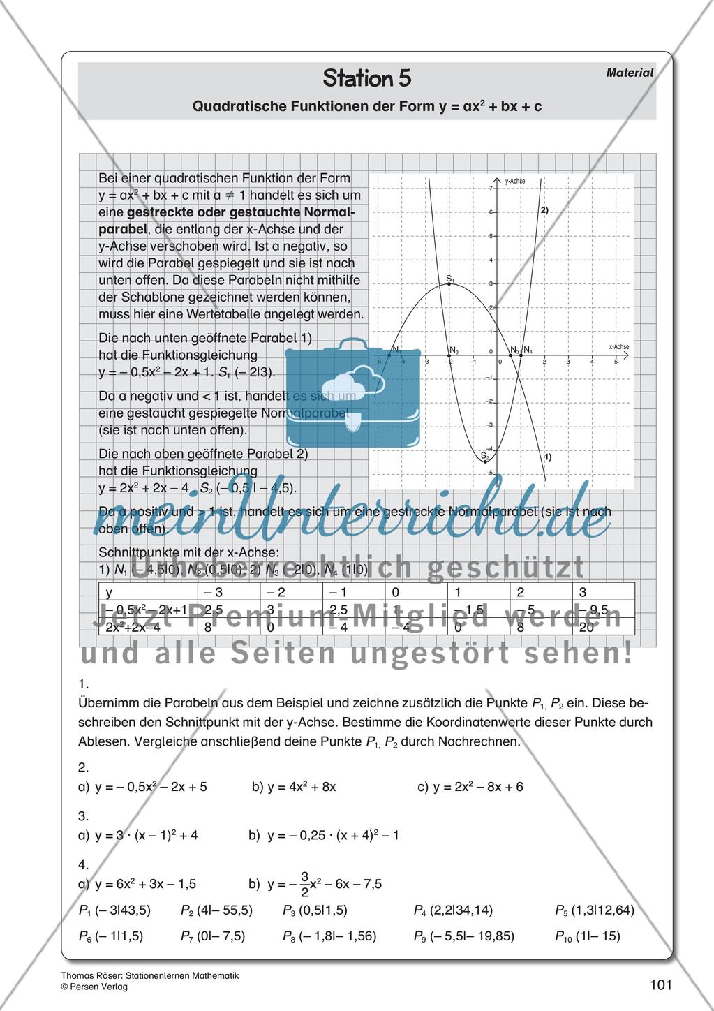 Quadratische Funktionen Preview 11