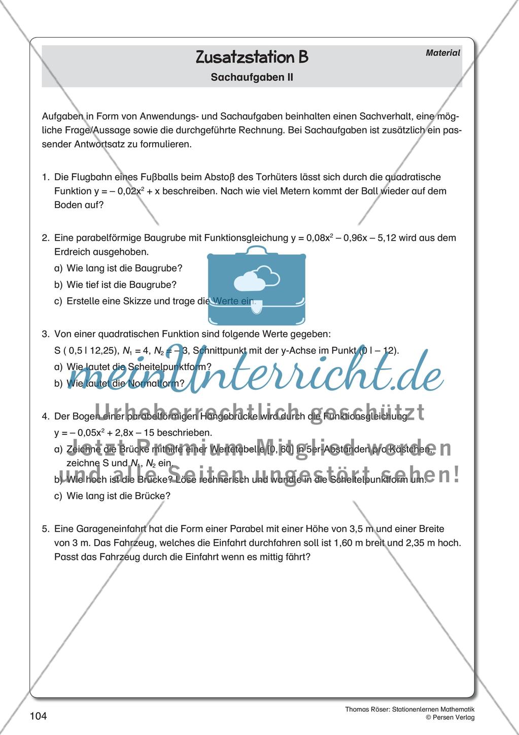 Quadratische Funktionen Preview 14