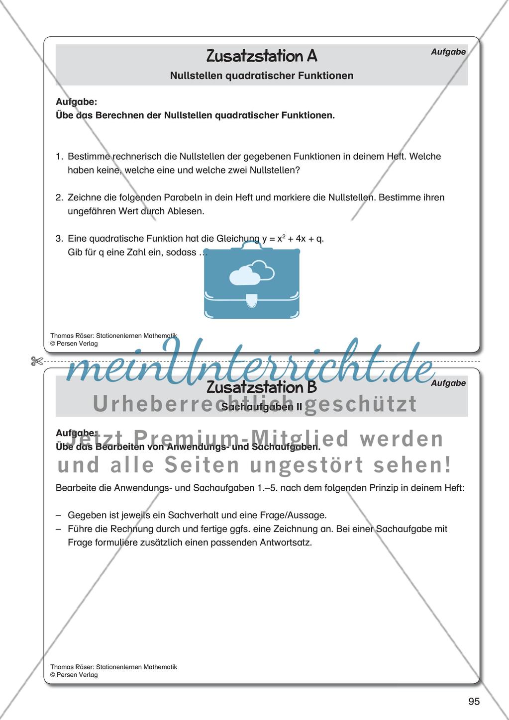 Quadratische Funktionen Preview 5