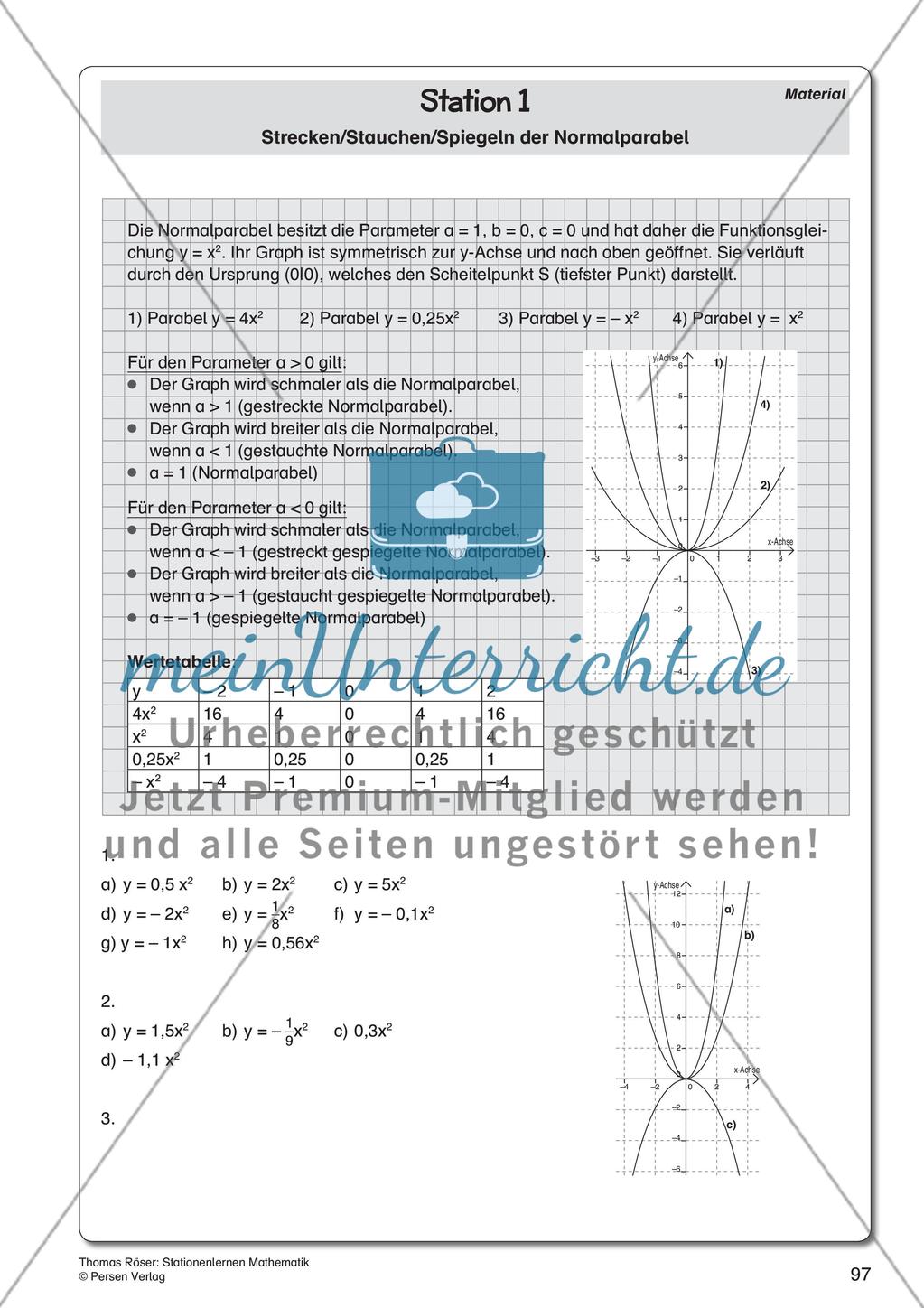 Quadratische Funktionen Preview 7