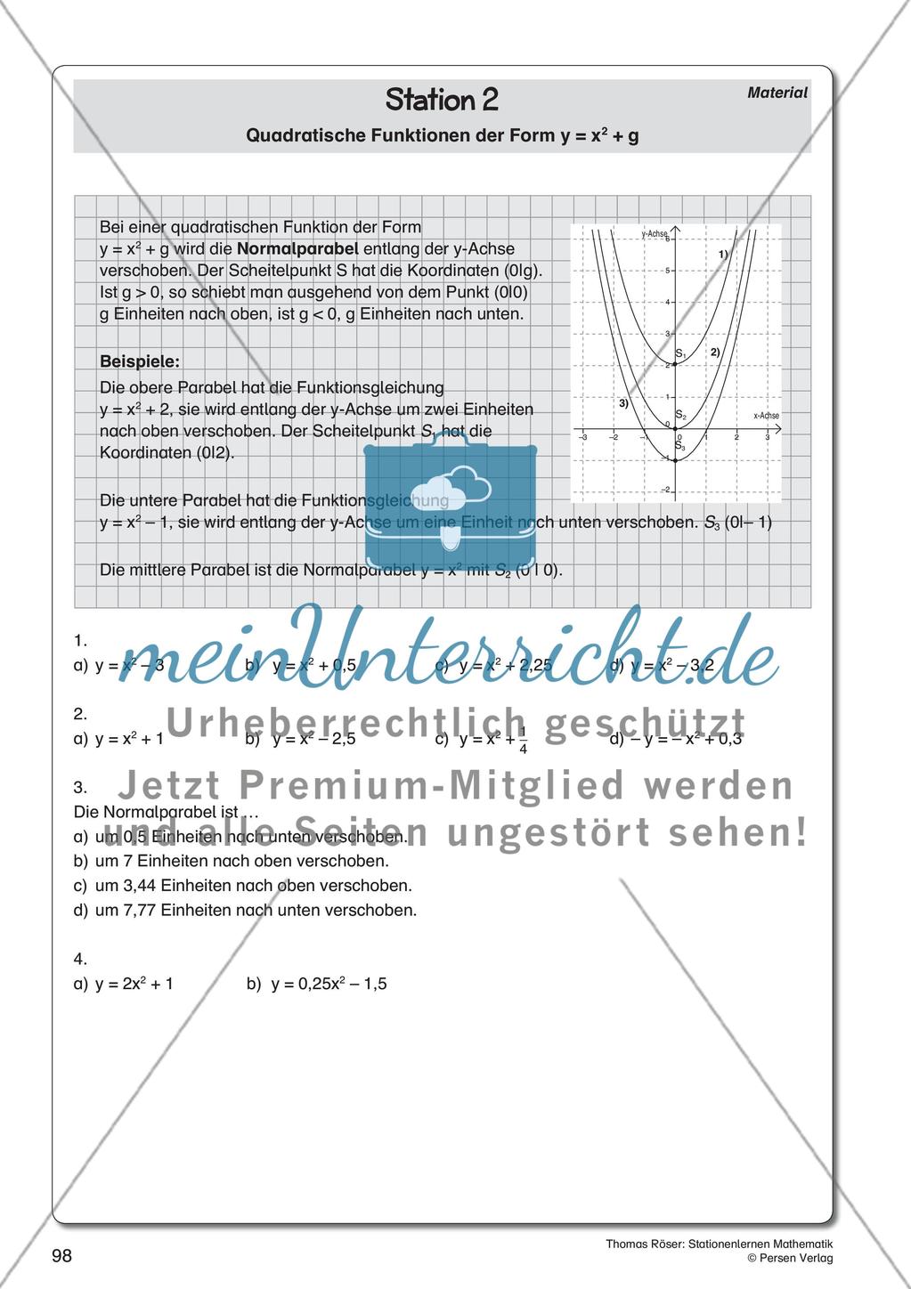 Quadratische Funktionen Preview 8