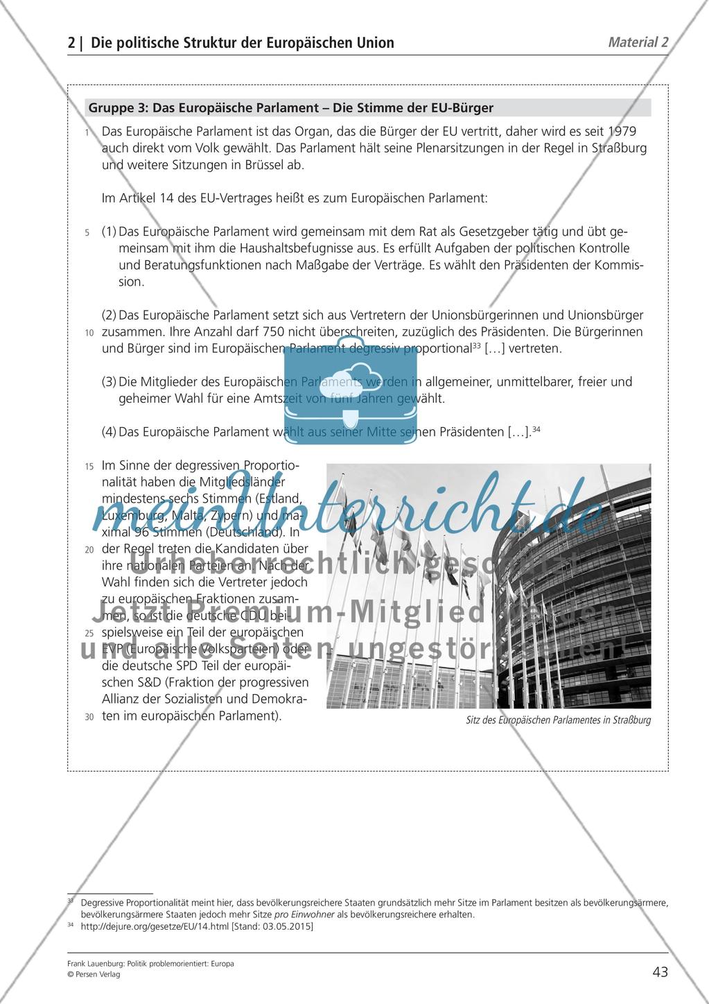 Die politische Struktur der Europäischen Union Preview 11