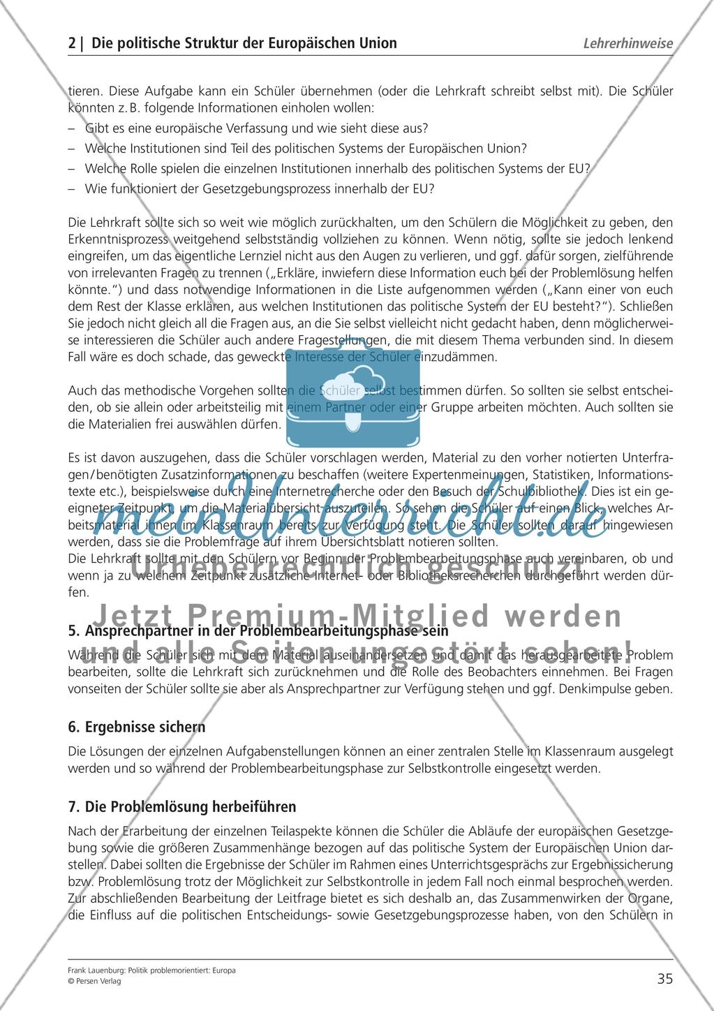 Die politische Struktur der Europäischen Union Preview 3
