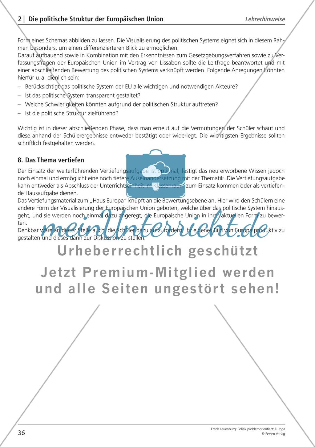 Die politische Struktur der Europäischen Union Preview 4
