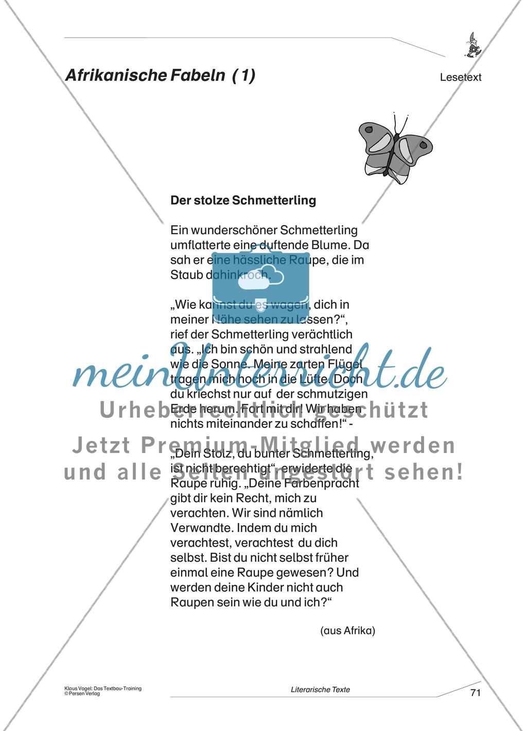 Afrikanische Fabel: Der stolze Schmetterling Preview 1