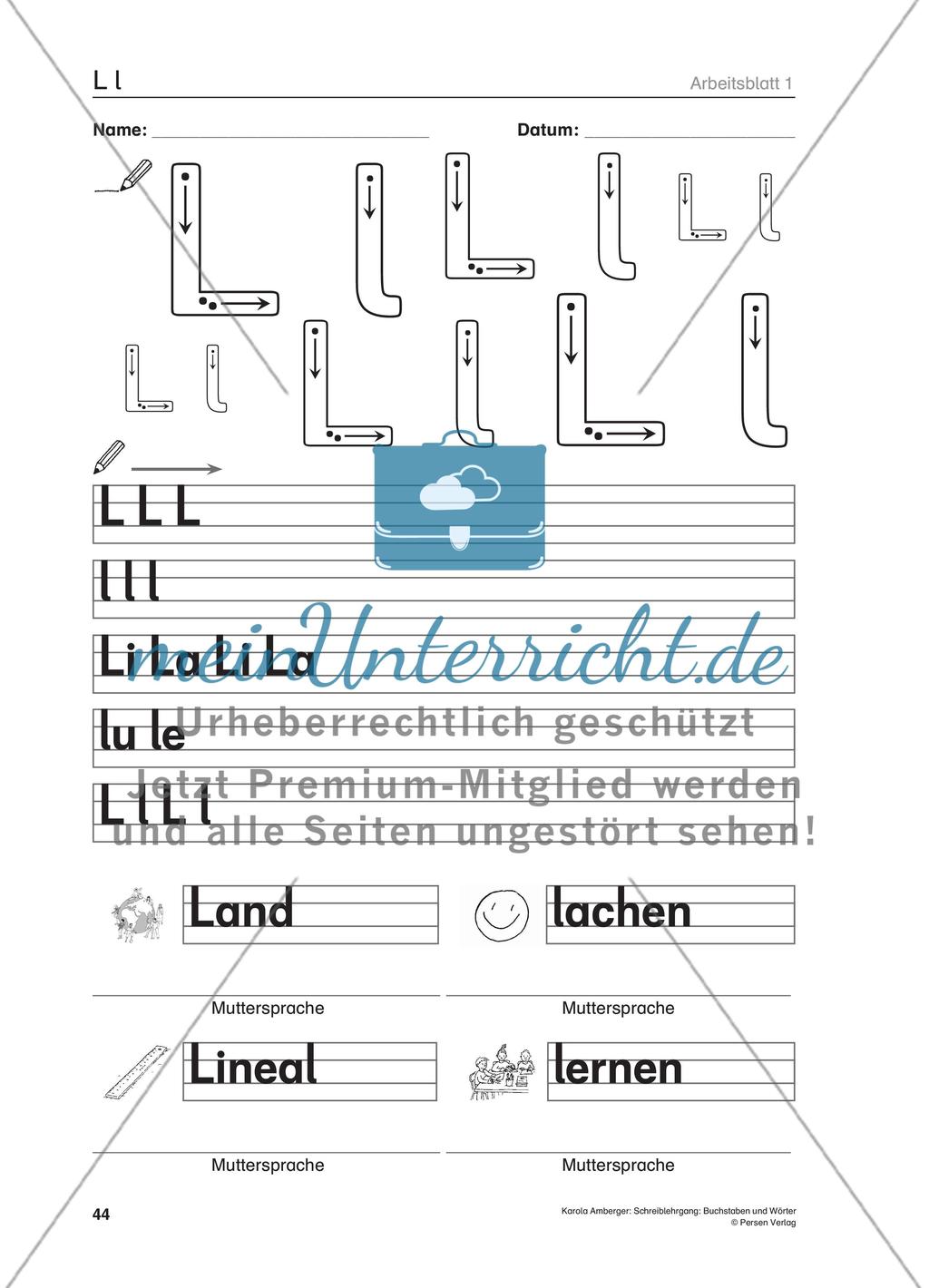 Schreiblehrgang: Buchstaben und Wörter - GS – Teil 4 Preview 9