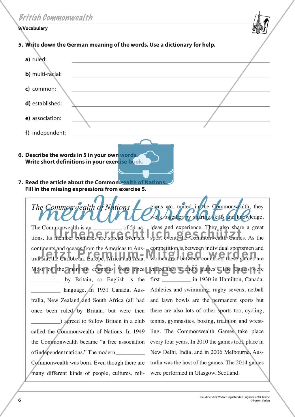 Vocabulary Klasse 9 Preview 2
