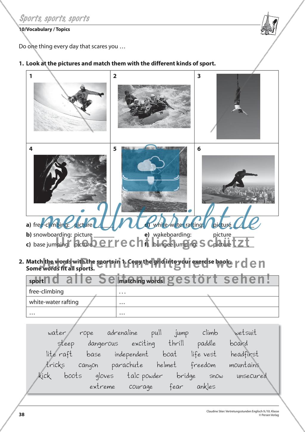 Vocabulary Klasse 10 Preview 1