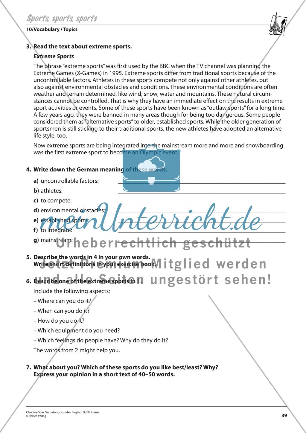 Vocabulary Klasse 10 Preview 2