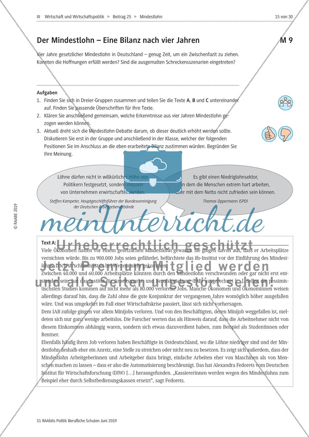 Auswirkungen des Mindestlohns, LEK Preview 2