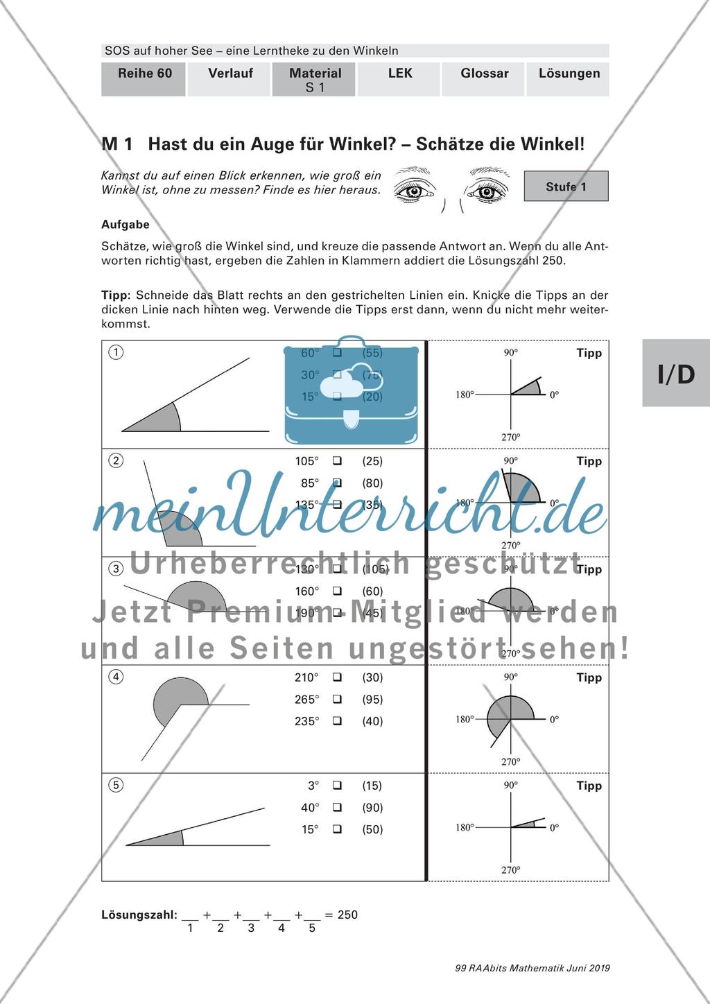 SOS auf hoher See: Untersuchen von Winkeln Preview 5