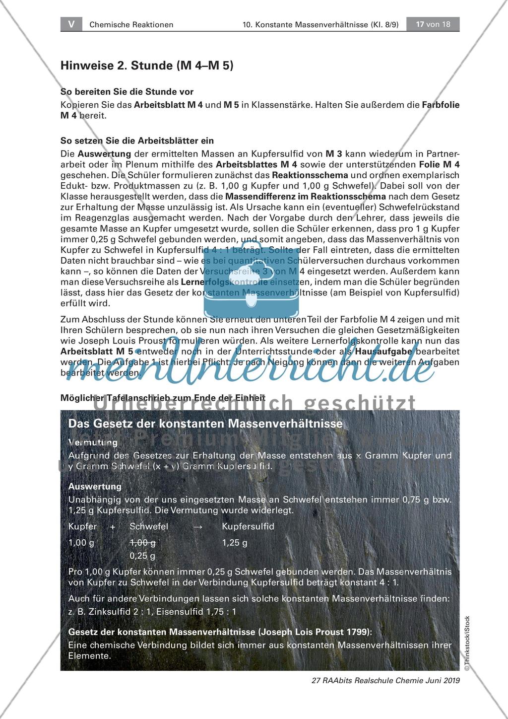 Das Gesetz der konstanten Massenverhältnisse Preview 18