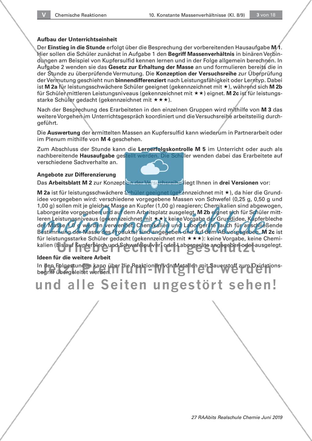 Das Gesetz der konstanten Massenverhältnisse Preview 3