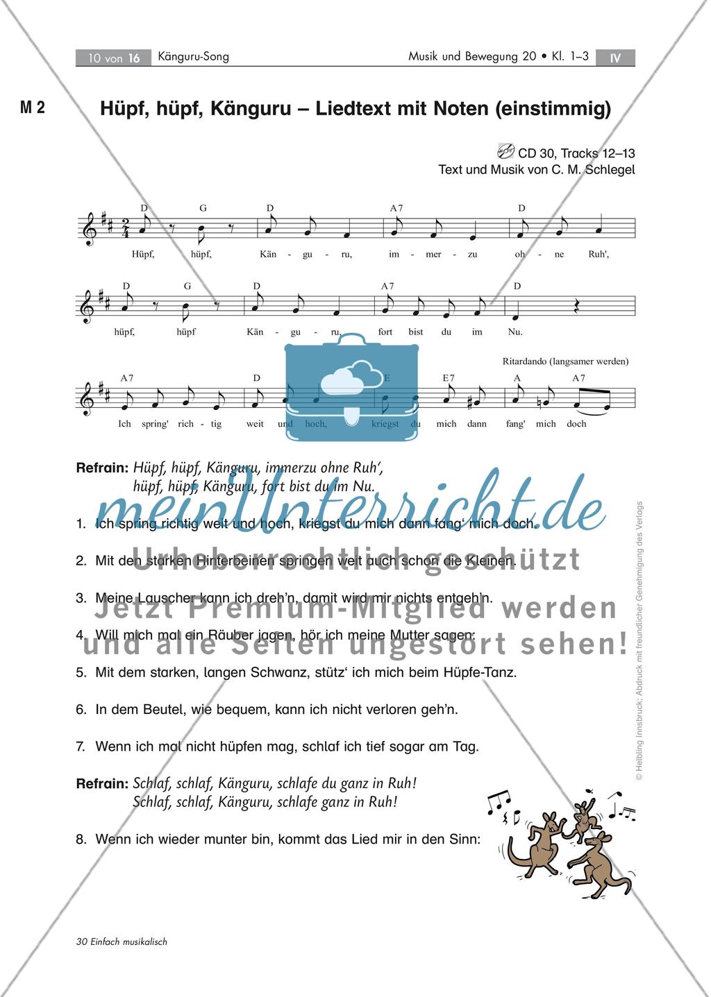 Kängurusong: Liederarbeitung Preview 10