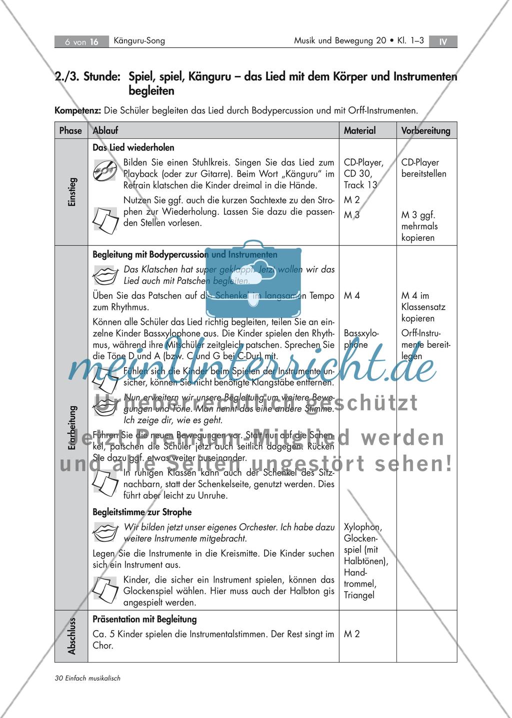 Kängurusong: Liederarbeitung Preview 6