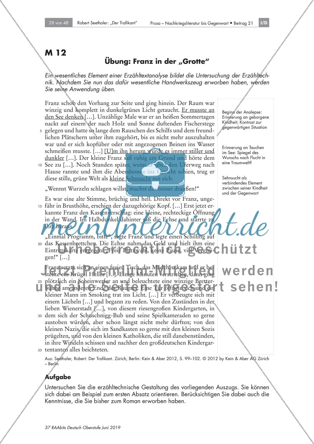 Die Erzähltechnik im Roman untersuchen Preview 4