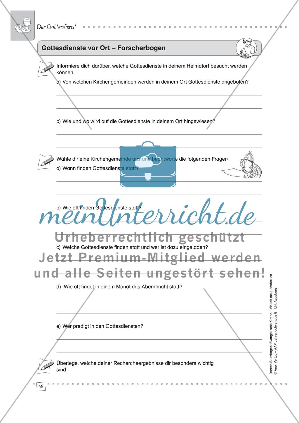 Der Gottesdienst meinUnterricht