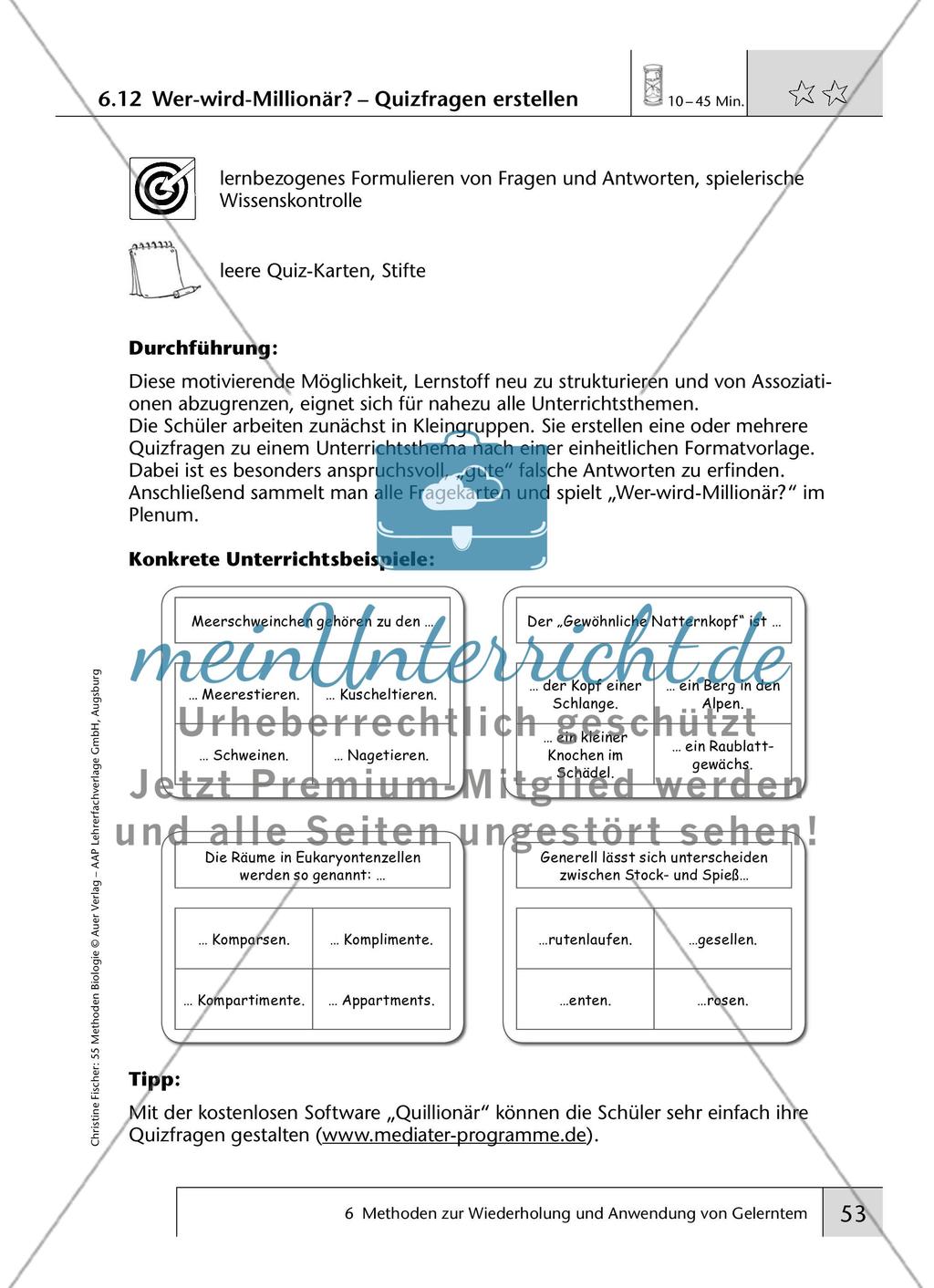Methoden zur Wiederholung und Anwendung von Gelerntem Preview 12