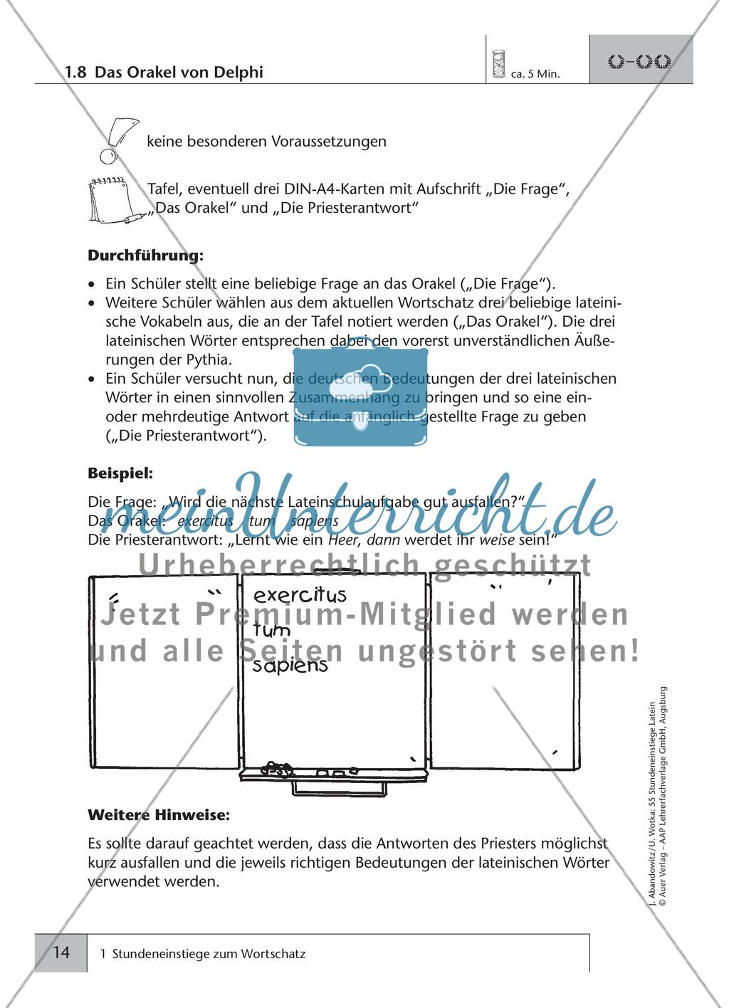 Stundeneinstiege zum Wortschatz Preview 10