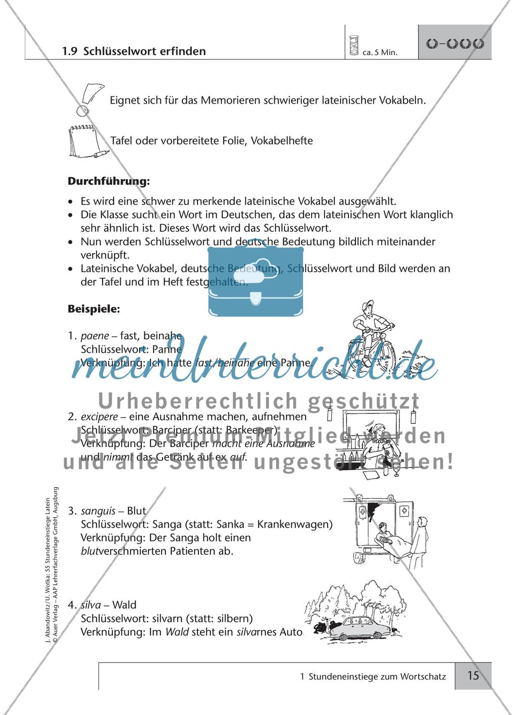 Stundeneinstiege zum Wortschatz Preview 11