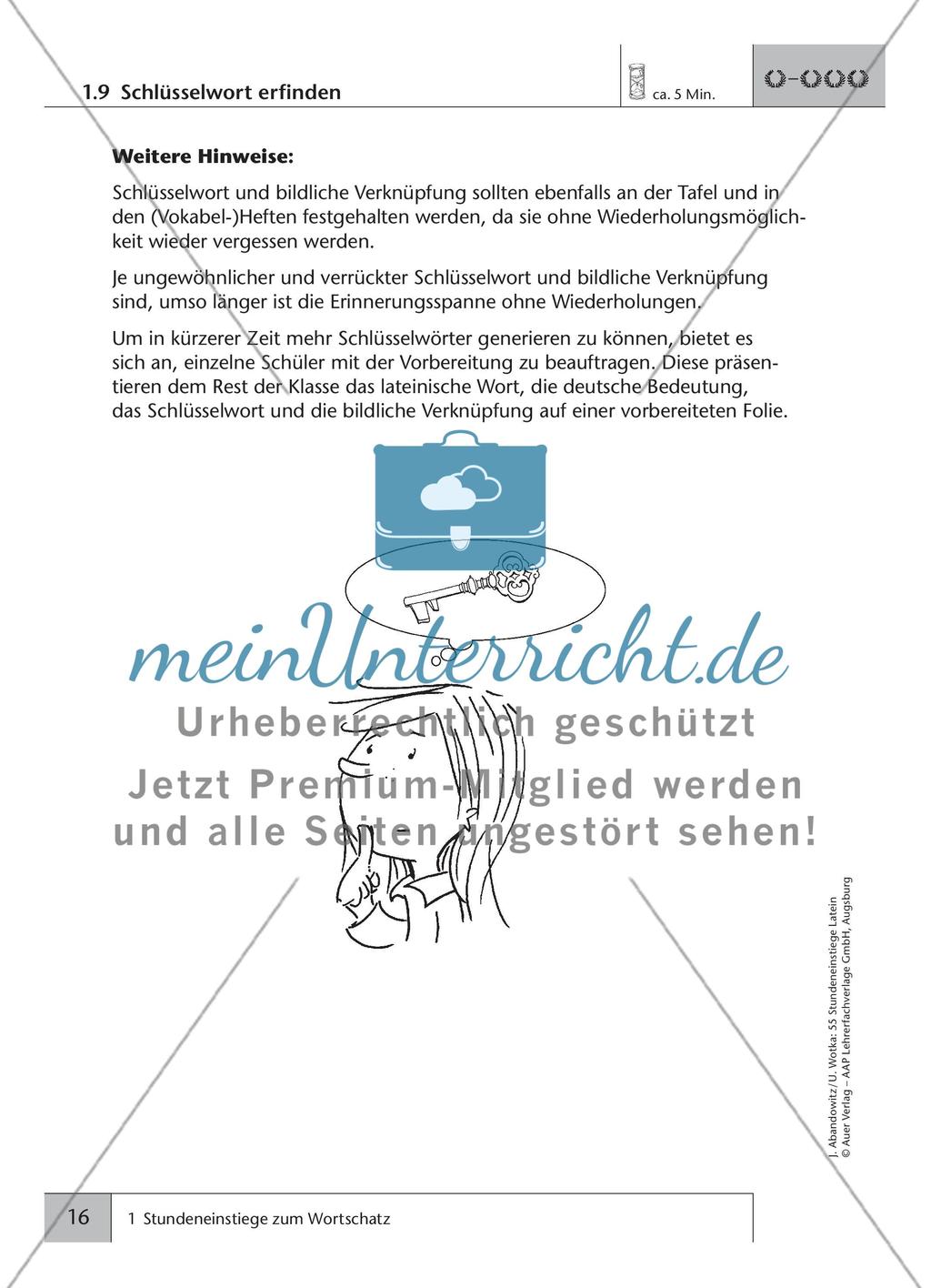 Stundeneinstiege zum Wortschatz Preview 12